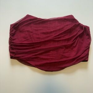 Women’s Ruched Maroon Corset Top